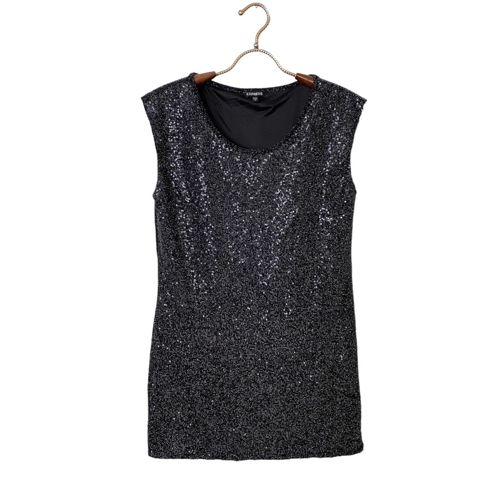 Express Black Sequin Dress Taylor Swift Eras Tour Party Dress SZ Large